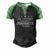 Im Journee Doing Journee Things Men's Henley Shirt Raglan Sleeve 3D Print T-shirt Black Green