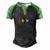 Lovely Lgbt Gay Pride Heartbeat Lesbian Gays Love Lgbtq Great Gift Men's Henley Shirt Raglan Sleeve 3D Print T-shirt Black Green