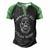 Respect All - Fear None Men's Henley Shirt Raglan Sleeve 3D Print T-shirt Black Green
