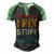 Retro Thats What I Do I Fix Stuff And I Know Things Men's Henley Shirt Raglan Sleeve 3D Print T-shirt Black Green