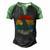 Retro Vintage Rottweiler Dog V2 Men's Henley Shirt Raglan Sleeve 3D Print T-shirt Black Green