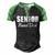Senior Band Dad 2023 Marching Band Parent Class Of 2023  Men's Henley Shirt Raglan Sleeve 3D Print T-shirt Black Green