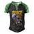 Space Rex Dinosaur Galaxy Men's Henley Shirt Raglan Sleeve 3D Print T-shirt Black Green