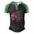 Sunflower Pink Ribbon Breast Caner Men's Henley Shirt Raglan Sleeve 3D Print T-shirt Black Green