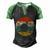 Turntable Beatmaker Edm Techno Dj Disc Retro Vintage Sunset Gift Men's Henley Shirt Raglan Sleeve 3D Print T-shirt Black Green