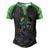 Turntable Dj Gorilla Splash Music Producer Monkey Dj Disc Gift Men's Henley Shirt Raglan Sleeve 3D Print T-shirt Black Green