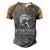 Ancient Spartan Greek History - Spartans Never Surrender Men's Henley Shirt Raglan Sleeve 3D Print T-shirt Grey Brown