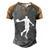 Basketball Player Retro Lines Gift Men's Henley Shirt Raglan Sleeve 3D Print T-shirt Grey Brown