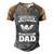 Husband - Love Being A Dad Men's Henley Shirt Raglan Sleeve 3D Print T-shirt Grey Brown