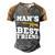 Mans Best Friend V2 Men's Henley Shirt Raglan Sleeve 3D Print T-shirt Grey Brown