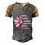 Sunflower Pink Ribbon Breast Caner Men's Henley Shirt Raglan Sleeve 3D Print T-shirt Grey Brown