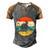 Turntable Beatmaker Edm Techno Dj Disc Retro Vintage Sunset Gift Men's Henley Shirt Raglan Sleeve 3D Print T-shirt Grey Brown