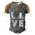 Turntable Dj Love Dance Music Dj Techno Edm Music Producer Gift Men's Henley Shirt Raglan Sleeve 3D Print T-shirt Grey Brown