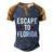 Desantis Escape To Florida Cute Gift Meaningful Gift Men's Henley Shirt Raglan Sleeve 3D Print T-shirt Blue Brown