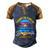 Desantis Escape To Florida Great Gift V3 Men's Henley Shirt Raglan Sleeve 3D Print T-shirt Blue Brown
