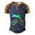 Funny Cat Cyclist Animal Gift Bmx Bicycle Men's Henley Shirt Raglan Sleeve 3D Print T-shirt Blue Brown