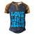 Love Like Jesus Religious God Christian Words Great Gift V2 Men's Henley Shirt Raglan Sleeve 3D Print T-shirt Blue Brown