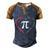 Pi Day Love Is Like Pi Valentines Math Teacher Gift Men's Henley Shirt Raglan Sleeve 3D Print T-shirt Blue Brown