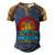 Vintage Sunset Summer Vacation 2022 Anna Maria Island Beach Cool Gift Men's Henley Shirt Raglan Sleeve 3D Print T-shirt Blue Brown