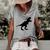 Graduate Saurus Graduated Dinosaur Men Women Funny School Women's Short Sleeve Loose T-shirt Grey