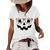 Jack O Lantern Pumpkin Halloween Costume Leopard Glasses Women's Loose T-shirt White