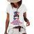 Messy Bun Stars Stripes & Reproductive Rights 4Th Of July Women's Loose T-shirt White