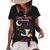Cute Witch Cat Funny Halloween Kitty Cat Costume Witch Hat Women's Short Sleeve Loose T-shirt Black