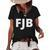 Funny Anti Biden Fjb Pro America F Biden Fjb V2 Women's Short Sleeve Loose T-shirt Black
