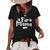 Fur Mama Paw Floral Design Dog Mom Mothers Day Women's Short Sleeve Loose T-shirt Black