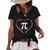Pi Day Love Is Like Pi Valentines Math Teacher Gift Women's Short Sleeve Loose T-shirt Black