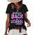 Welcome Back To School 4Th Grade Back To School Women's Short Sleeve Loose T-shirt Black