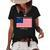 Womens Liberty And Justice For All Betsy Ross Flag American Pride Women's Short Sleeve Loose T-shirt Black