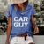 Car Guy Distressed Women's Short Sleeve Loose T-shirt Blue