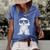 Great Gift For Christmas Very Cool Cavapoo Women's Short Sleeve Loose T-shirt Blue