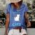 Kids Cat Just A Boy Who Loves Cats Gift For Cat Lovers Women's Short Sleeve Loose T-shirt Blue