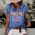 Mom By Choice For Choice &8211 Mother Mama Momma Women's Short Sleeve Loose T-shirt Blue
