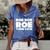 Roe Roe Roe Your Vote V2 Women's Short Sleeve Loose T-shirt Blue