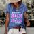 Welcome Back To School 4Th Grade Back To School Women's Short Sleeve Loose T-shirt Blue