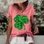 Womens St Patricks Day Shamrock Lucky Green  Women's Short Sleeve Loose T-shirt Watermelon