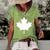 Canadian Flag Women Men Kids Maple Leaf Canada Day Women's Short Sleeve Loose T-shirt Green