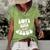 Love Like Jesus Religious God Christian Words Great Gift Women's Short Sleeve Loose T-shirt Green