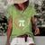 Pi Day Love Is Like Pi Valentines Math Teacher Gift Women's Short Sleeve Loose T-shirt Green