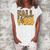 Distressed Fall Vibes Leopard Lightning Bolts In Fall Colors  Women's Loosen Crew Neck Short Sleeve T-Shirt White