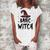 Basic Witch Women Halloween Distressed Witch Hat Women's Loosen T-shirt White