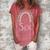 Kids 6 Year Old Leopard Rainbow Birthday Party Cute Girl 6Th Gift Women's Loosen Crew Neck Short Sleeve T-Shirt Watermelon