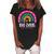 100 Days Smarter 100 Days Of School Rainbow Teachers Kids  Women's Loosen Crew Neck Short Sleeve T-Shirt Black