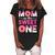 Mother Mama Mommy Family Matching Mom Of The Sweet One  Women's Loosen Crew Neck Short Sleeve T-Shirt Black