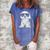 Great Gift For Christmas Very Cool Cavapoo Women's Loosen Crew Neck Short Sleeve T-Shirt Blue