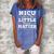 Little Things Matter Neonatal Intensive Care Nicu Nurse Women's Loosen Crew Neck Short Sleeve T-Shirt Blue