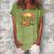 Fall Just A Girl Who Loves Fall Autumn Gifts Women's Loosen Crew Neck Short Sleeve T-Shirt Green
